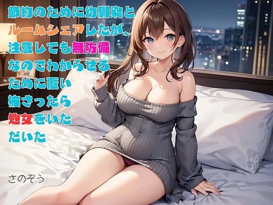 [同人]「【お気軽小説】節約のために幼馴染とルームシェアしたが、注意しても無防備なのでわからせるために覆い被さったら処女をいただいた」(さのぞう)