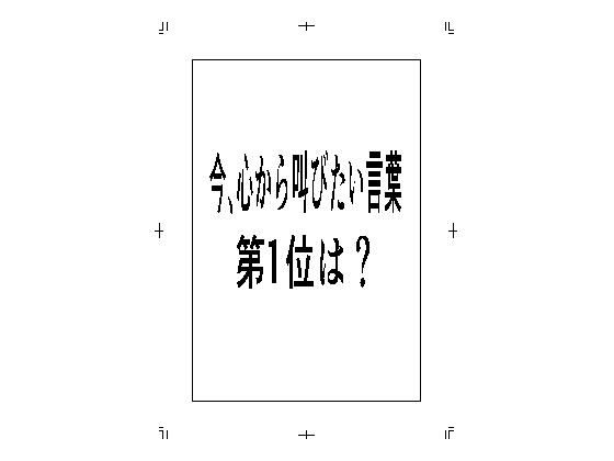 今、心から叫びたい言葉第1位は？
