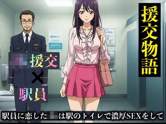 援交物語〜駅員に恋したJKは駅のトイレで濃厚SEX！変態JKはバイブを入れたまま外に