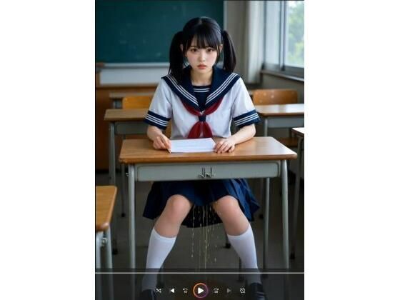授業中におもらし（セーラー服）