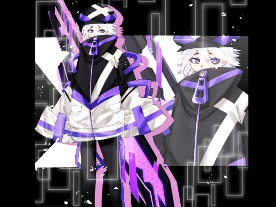 立ち絵素材  サイバーパンク風の少年