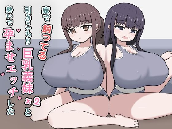 家で飼ってる引きこもり巨乳義妹×2と勢いで孕ませエッチした
