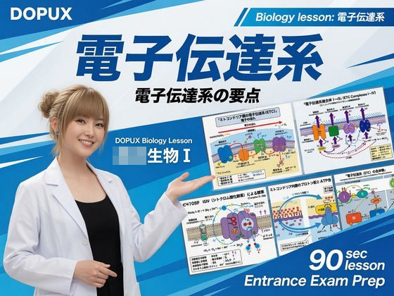 【▲20】一ノ瀬廻里 大学に進学し強豪予備校『DOPUX(ドピュックス』で生物I,IIを教える名物講師に!(Vol.023:電子伝達系)