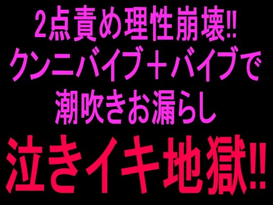 [同人]「2点責め理性崩壊！！！クンニバイブ＋バイブで潮吹きお漏らし泣きイキ地獄！！」(絶頂ひとりオナ子)