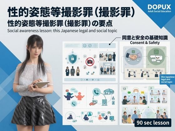 [同人]「【△20】パンチラガチャ★二階堂 沙耶 大学に進学し強豪予備校『DOPUX（ドピュックス）』で社会人向け講座（性犯罪）を教える名物講師に！（Vol.011:性的姿態等撮影罪（撮影罪））」(Libido-Labo)