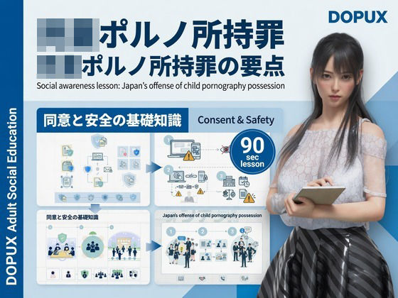 [同人]「【△20】パンチラガチャ★二階堂 沙耶 大学に進学し強豪予備校『DOPUX（ドピュックス）』で社会人向け講座（性犯罪）を教える名物講師に！（Vol.017:○○ポルノ所持罪）」(Libido-Labo)