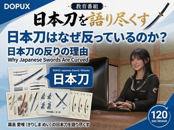 パンチラガチャ★霧島 愛唯(きりしま めい)『日本刀を語り尽くす』第1章-まず「日本刀とは何か」を知る(002-日本刀はなぜ反っているのか?)