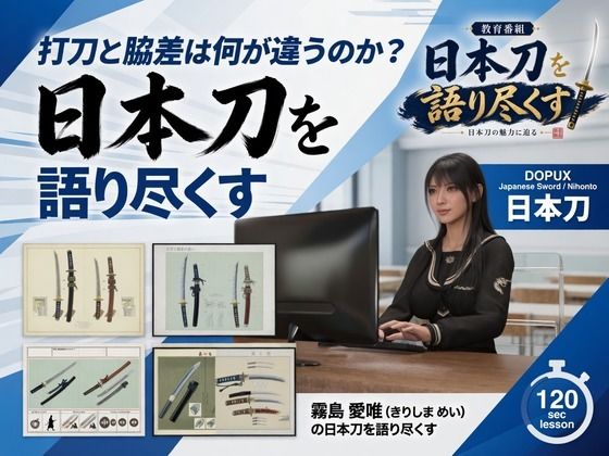 パンチラガチャ★霧島 愛唯(きりしま めい)『日本刀を語り尽くす』第1章-まず「日本刀とは何か」を知る(004-打刀と脇差は何が違うのか?)