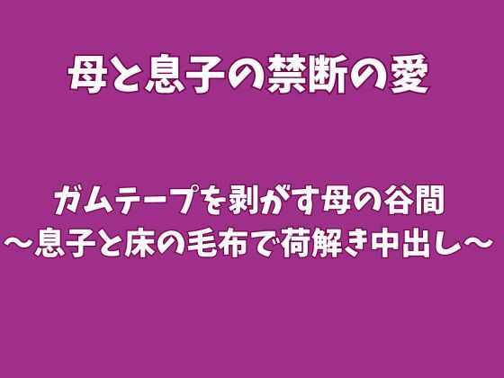 引っ越し作業でガムテープを剥がす母の谷間〜息子と床の毛布で荷解き中出し〜