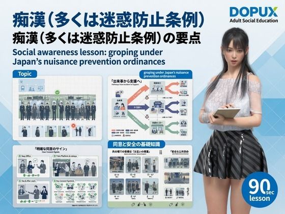 [同人]「【△20】パンチラガチャ★二階堂 沙耶 大学に進学し強豪予備校『DOPUX（ドピュックス）』で社会人向け講座（性犯罪）を教える名物講師に！（Vol.022:盗撮（条例＋撮影罪））」(Libido-Labo)
