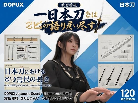 [同人]「パンチラガチャ★霧島 愛唯（きりしま めい）『日本刀を語り尽くす』第1章-まず「日本刀とは何か」を知る（015-「一尺」とは刀ではどのくらいの長さなのか？）」(Ozone_Layer)