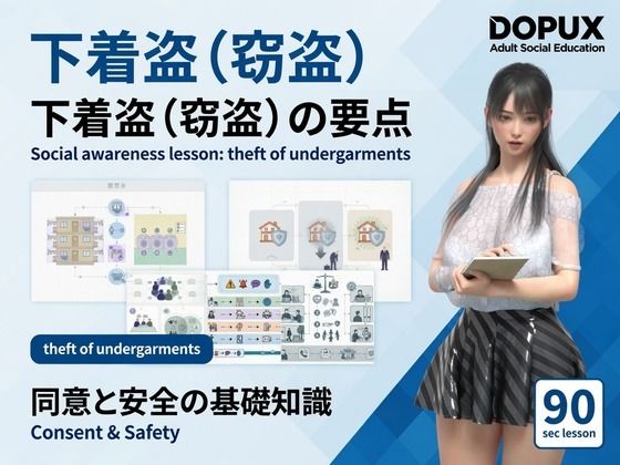 [同人]「【△20】パンチラガチャ★二階堂 沙耶 大学に進学し強豪予備校『DOPUX（ドピュックス）』で社会人向け講座（性犯罪）を教える名物講師に！（Vol.025:下着盗（窃盗））」(Libido-Labo)