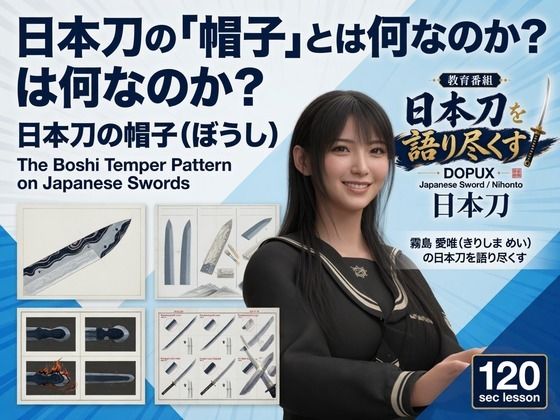 [同人]「パンチラガチャ★霧島 愛唯（きりしま めい）『日本刀を語り尽くす』第1章-まず「日本刀とは何か」を知る（020-日本刀の「帽子」とは何なのか？）」(Ozone_Layer)