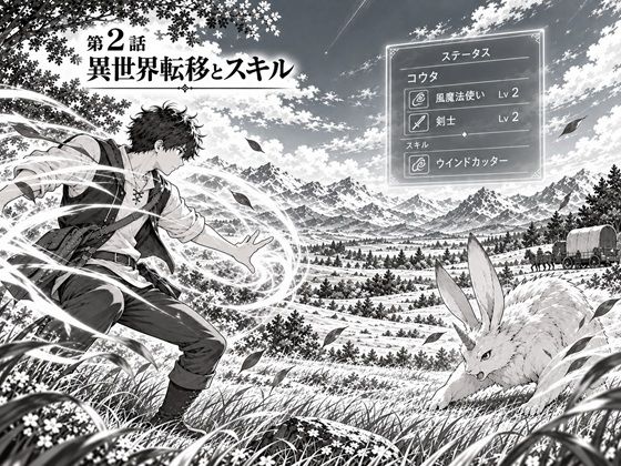 [同人]「【第2話】社畜だけど転移先の異世界で【ジョブ設定スキル】を駆使して世界滅亡の危機に立ち向かう 〜【最強ハーレム】を築くまで、俺は止まらねぇからよぉ！〜」(猪木洋平)