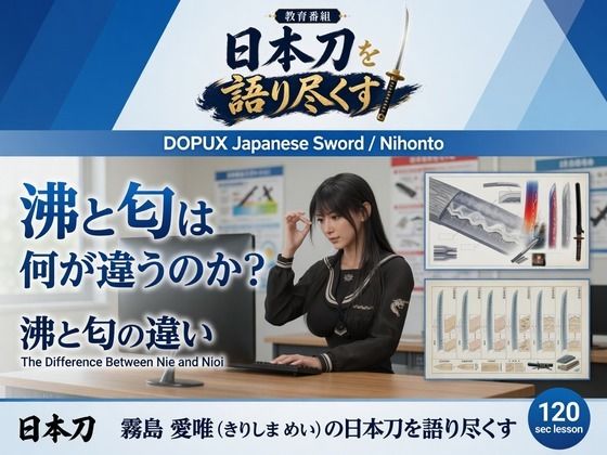 [同人]「パンチラガチャ★霧島 愛唯（きりしま めい）『日本刀を語り尽くす』第1章-まず「日本刀とは何か」を知る（029-沸と匂は何が違うのか？）」(Ozone_Layer)