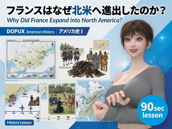 [同人]「パンチラガチャ★西陣郁奈（にしじんかな）強豪予備校『DOPUX（ドピュックス）』で大学受験生向け講座（世界史）を教える名物講師！（Vol.021:フランスはなぜ北米へ進出したのか？）」(Libido-Labo)