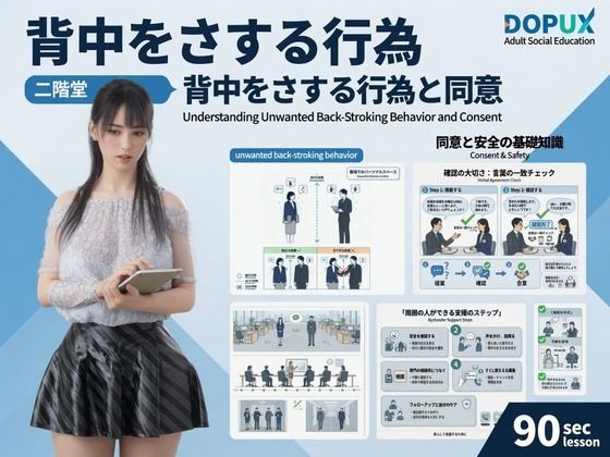 【△20】パンチラガチャ★二階堂 沙耶 大学に進学し強豪予備校『DOPUX（ドピュックス）』で社会人向け講座（性犯罪）を教える名物講師に！（Season 2 Vol.005:背中をさする行為）