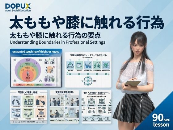 [同人]「【△20】パンチラガチャ★二階堂 沙耶 大学に進学し強豪予備校『DOPUX（ドピュックス）』で社会人向け講座（性犯罪）を教える名物講師に！（Season 2 Vol.007:太ももや膝に触れる行為）」(Libido-Labo)