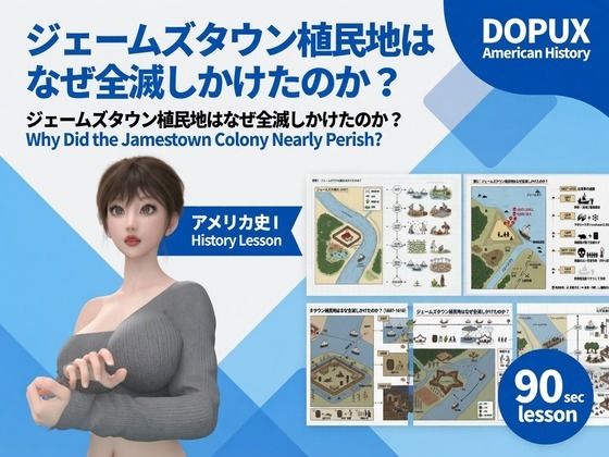 [同人]「パンチラガチャ★西陣郁奈（にしじんかな）強豪予備校『DOPUX（ドピュックス）』で大学受験生向け講座（世界史）を教える名物講師！（Vol.026:ジェームズタウン植民地はなぜ全滅しかけたのか？）」(Libido-Labo)