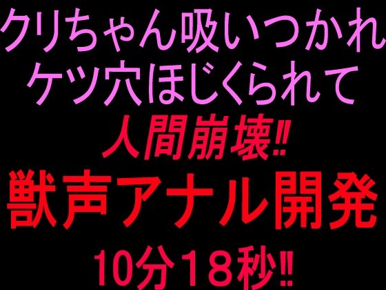 クリちゃん吸いつかれケツ穴ほじくられて人間崩壊!!獣声アナル開発10分18秒!!