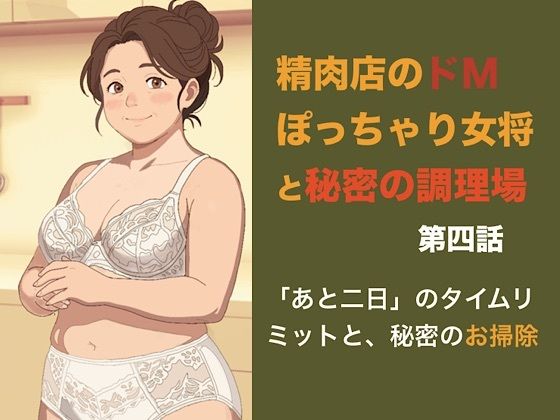[同人]「精肉店のドMぽっちゃり女将と秘密の調理場 第四話 「あと二日」のタイムリミットと、秘密のお掃除」(青いらいおん)